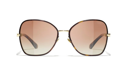 משקפי שמש של שאנל זהב-חום | CHANEL Butterfly Glasses CH4283 Gold-Brown