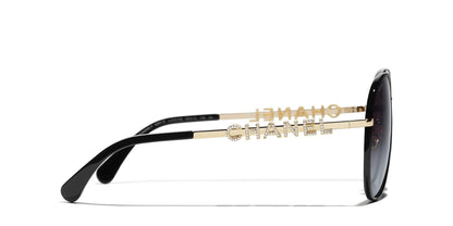 Chanel sunglasses gold-gray | CHANEL CH4284B pilot glasses Gold-Gray