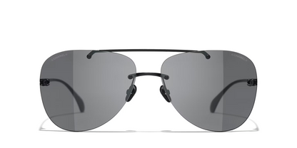 משקפי שמש של שאנל שחור-אפור | CHANEL CH4285T pilot glasses Black-Grey