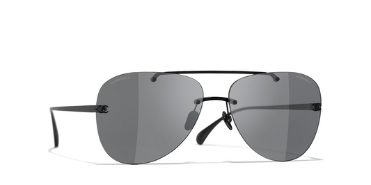 משקפי שמש של שאנל שחור-אפור | CHANEL CH4285T pilot glasses Black-Grey