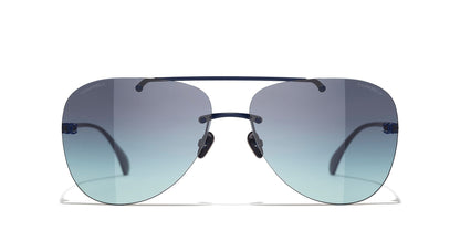 משקפי שמש של שאנל כחול-כחול | CHANEL CH4285T pilot glasses Blue-Blue