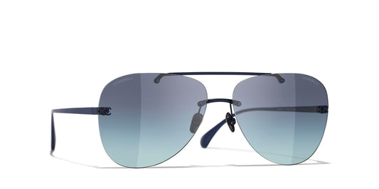 משקפי שמש של שאנל כחול-כחול | CHANEL CH4285T pilot glasses Blue-Blue