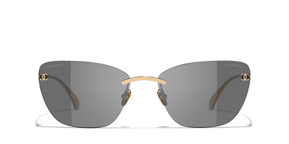 משקפי שמש של שאנל זהב-אפור | CHANEL Cat eye glasses CH4286T Gold-Grey