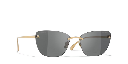 משקפי שמש של שאנל זהב-אפור | CHANEL Cat eye glasses CH4286T Gold-Grey