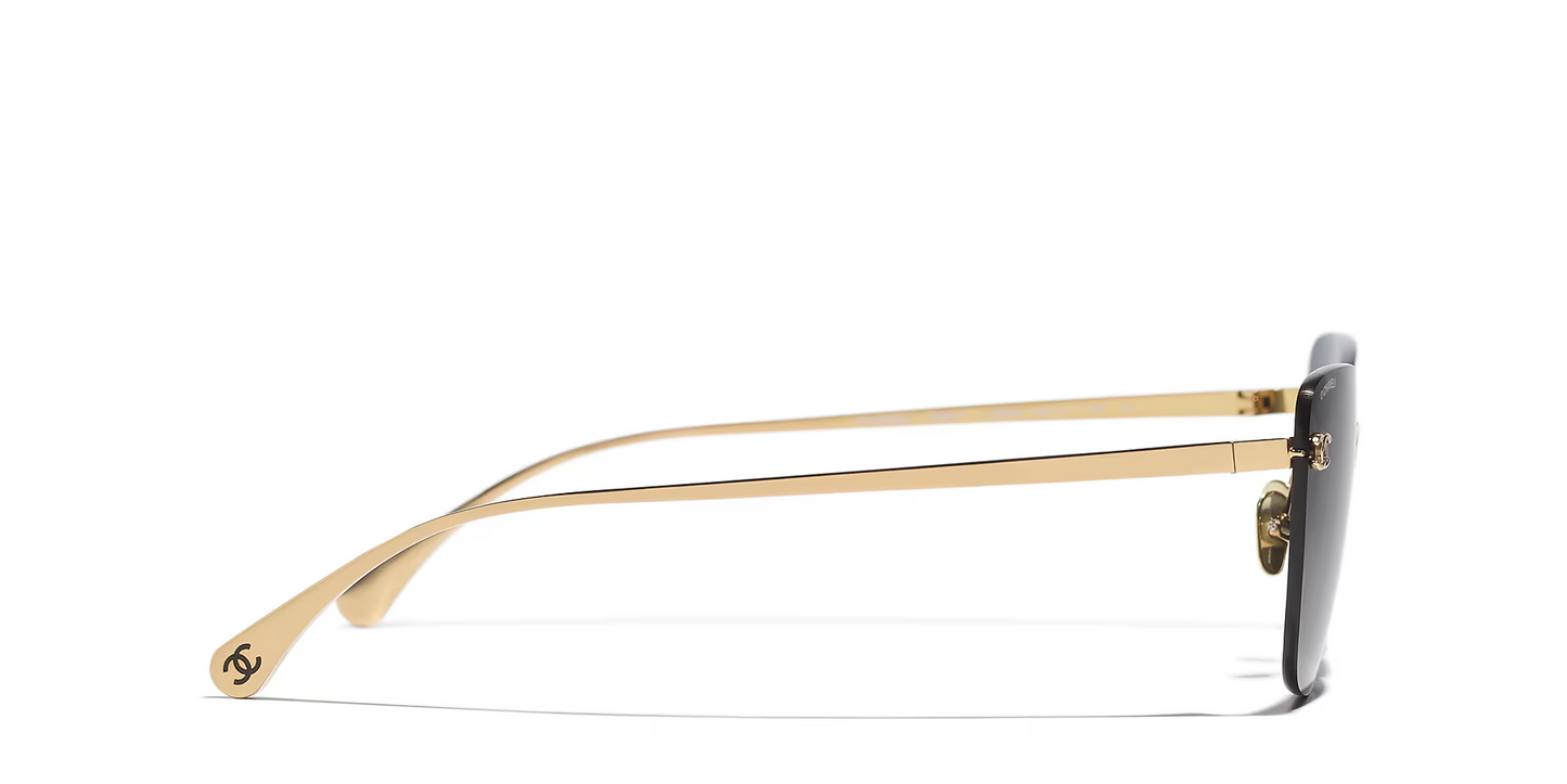 משקפי שמש של שאנל זהב-אפור | CHANEL Cat eye glasses CH4286T Gold-Grey