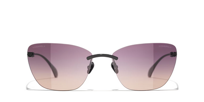 משקפי שמש של שאנל שחור-חום | CHANEL Cat eye glasses CH4286T Black-Brown