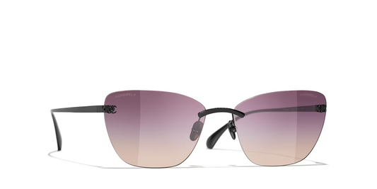 משקפי שמש של שאנל שחור-חום | CHANEL Cat eye glasses CH4286T Black-Brown