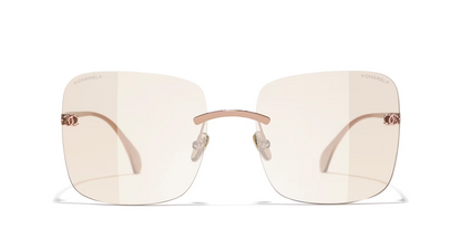 משקפי שמש של שאנל בז'-חום | CHANEL Square Blue Light Glasses CH4287ST Beige-Brown