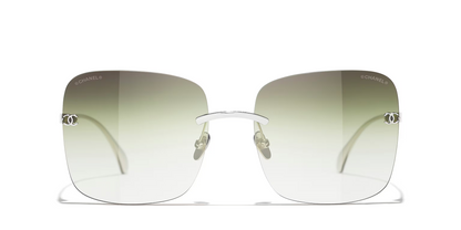 משקפי שמש של שאנל כסף-ירוק | CHANEL Square glasses CH4287T Money-Green