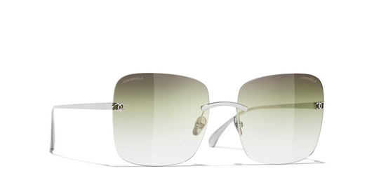 משקפי שמש של שאנל כסף-ירוק | CHANEL Square glasses CH4287T Money-Green