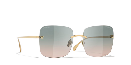 משקפי שמש של שאנל זהב-ירוק | CHANEL Square glasses CH4287T Gold-Green