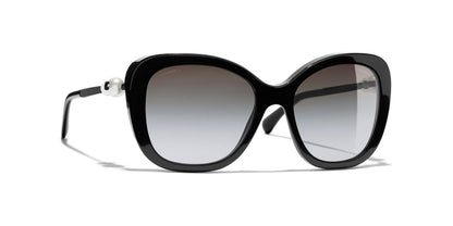 משקפי שמש של שאנל שחור-אפור | CHANEL Square Sunglasses CH5339H Black-Grey