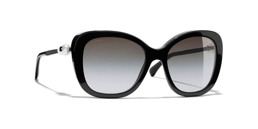 משקפי שמש של שאנל שחור-אפור | CHANEL Square Sunglasses CH5339H Black-Grey