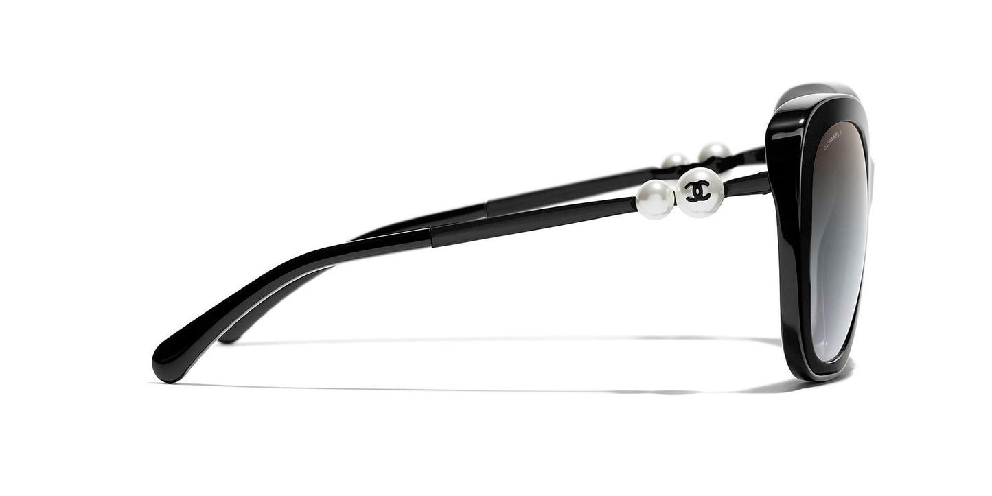 משקפי שמש של שאנל שחור-אפור | CHANEL Square Sunglasses CH5339H Black-Grey