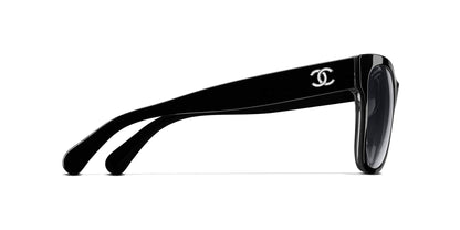 משקפי שמש של שאנל שחור-אפור | CHANEL Square Sunglasses CH5380 Black-Grey