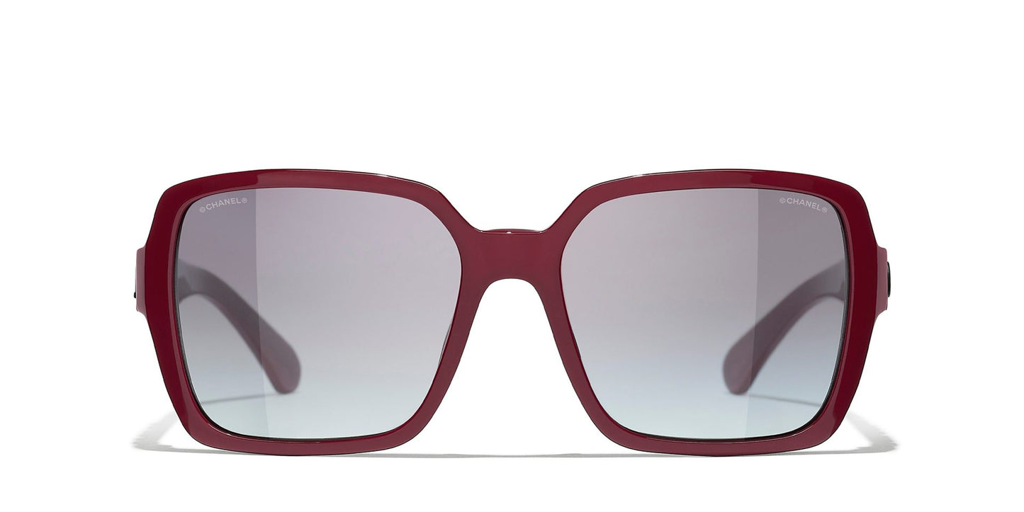 משקפי שמש של שאנל אדום-אפור | CHANEL Square glasses CH5408 Red-Grey