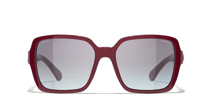 משקפי שמש של שאנל אדום-אפור | CHANEL Square glasses CH5408 Red-Grey