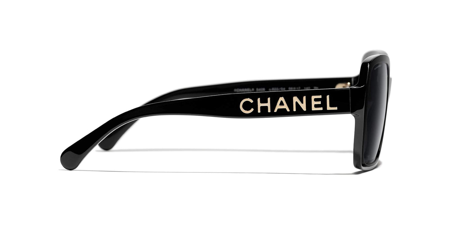 משקפי שמש של שאנל שחור-אפור | CHANEL Square Sunglasses CH5408 Black-Grey