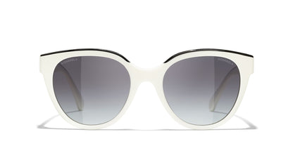 משקפי שמש של שאנל לבן-אפור | CHANEL Square Sunglasses CH5414 White-Grey