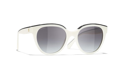 משקפי שמש של שאנל לבן-אפור | CHANEL Square Sunglasses CH5414 White-Grey