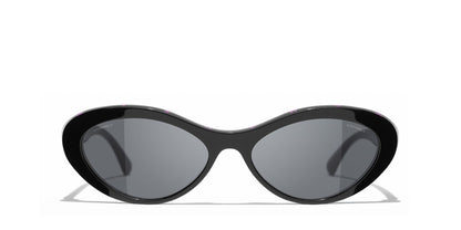 Chanel Sunglasses Black-Grey | CHANEL Oval glasses CH5416 Black-Grey