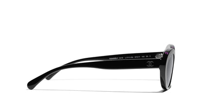 Chanel Sunglasses Black-Grey | CHANEL Oval glasses CH5416 Black-Grey