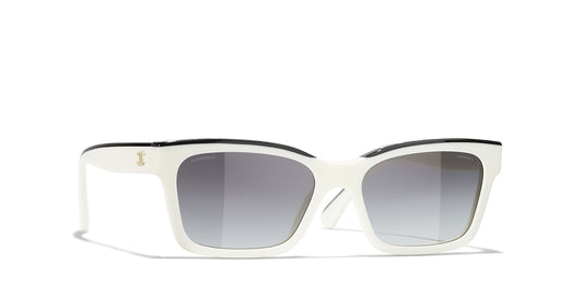 משקפי שמש של שאנל לבן-אפור | CHANEL Square glasses CH5417 White-Grey