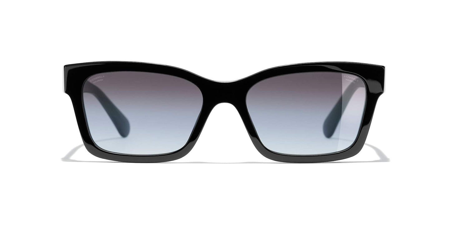 משקפי שמש של שאנל שחור-אפור | CHANEL Square Sunglasses CH5417 Black-Grey