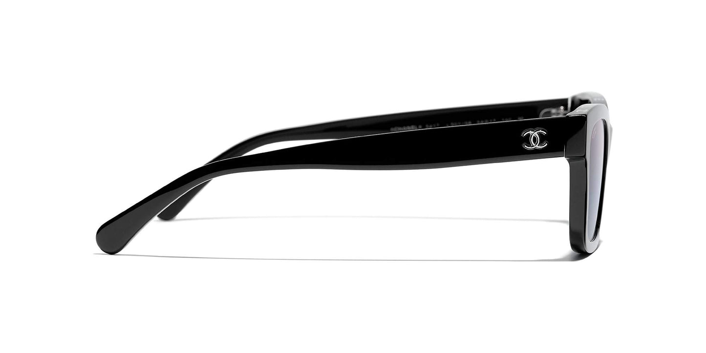 משקפי שמש של שאנל שחור-אפור | CHANEL Square Sunglasses CH5417 Black-Grey