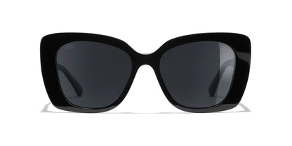 משקפי שמש של שאנל שחור-אפור | CHANEL  Square Sunglasses CH5422B Black-Grey