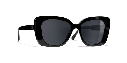 משקפי שמש של שאנל שחור-אפור | CHANEL  Square Sunglasses CH5422B Black-Grey