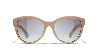 משקפי שמש של שאנל בז'-אפור | CHANEL Pantos CH5458 glasses Beige-Grey