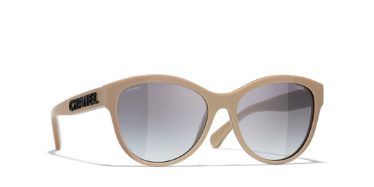 משקפי שמש של שאנל בז'-אפור | CHANEL Pantos CH5458 glasses Beige-Grey