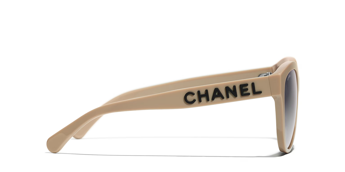 משקפי שמש של שאנל בז'-אפור | CHANEL Pantos CH5458 glasses Beige-Grey