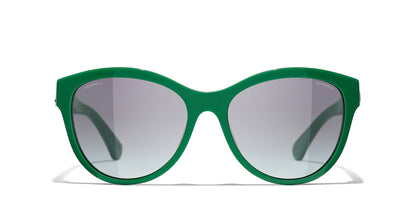משקפי שמש של שאנל ירוק-אפור | CHANEL Pantos CH5458 glasses Green-Grey