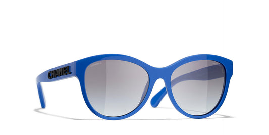 משקפי שמש של שאנל כחול-אפור | CHANEL Pantos CH5458 glasses Blue-Grey