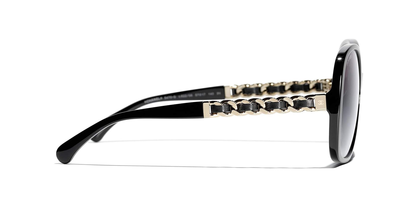 משקפי שמש של שאנל שחור-אפור | CHANEL Square Sunglasses CH5470Q Black-Grey