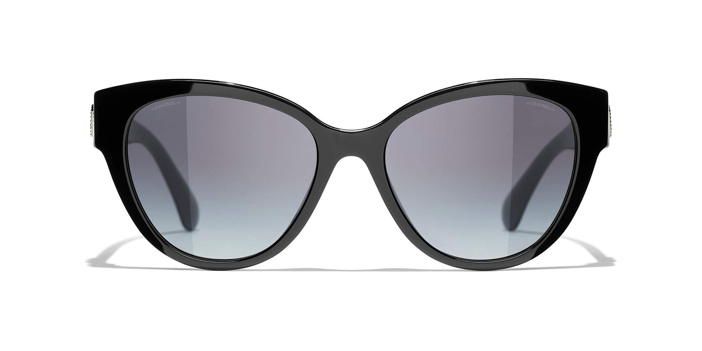 משקפי שמש של שאנל שחור-אפור | CHANEL Butterfly Sunglasses CH5477 Black-Gray