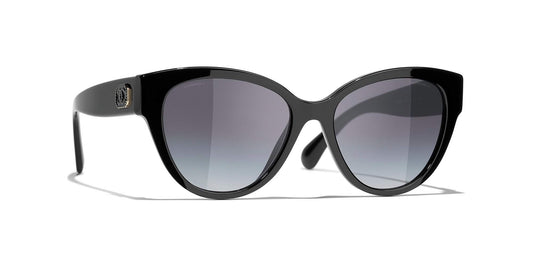 משקפי שמש של שאנל שחור-אפור | CHANEL Butterfly Sunglasses CH5477 Black-Gray