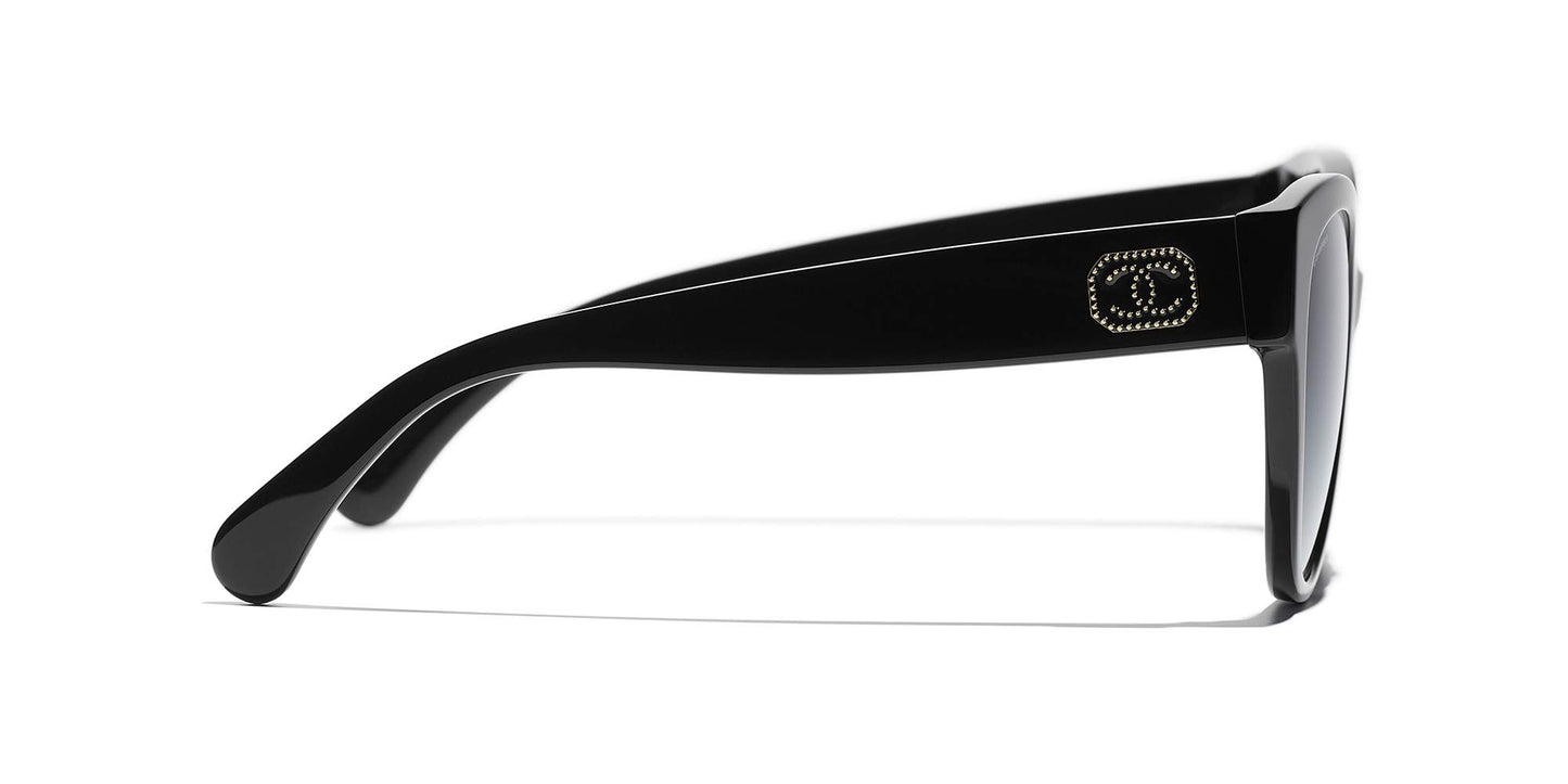 משקפי שמש של שאנל שחור-אפור | CHANEL Butterfly Sunglasses CH5477 Black-Gray