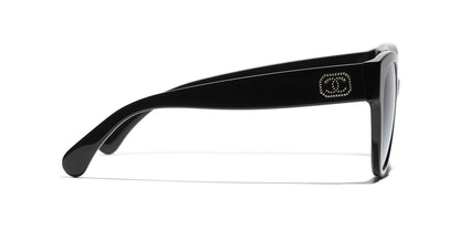משקפי שמש של שאנל שחור-אפור | CHANEL Butterfly Sunglasses CH5477 Black-Gray