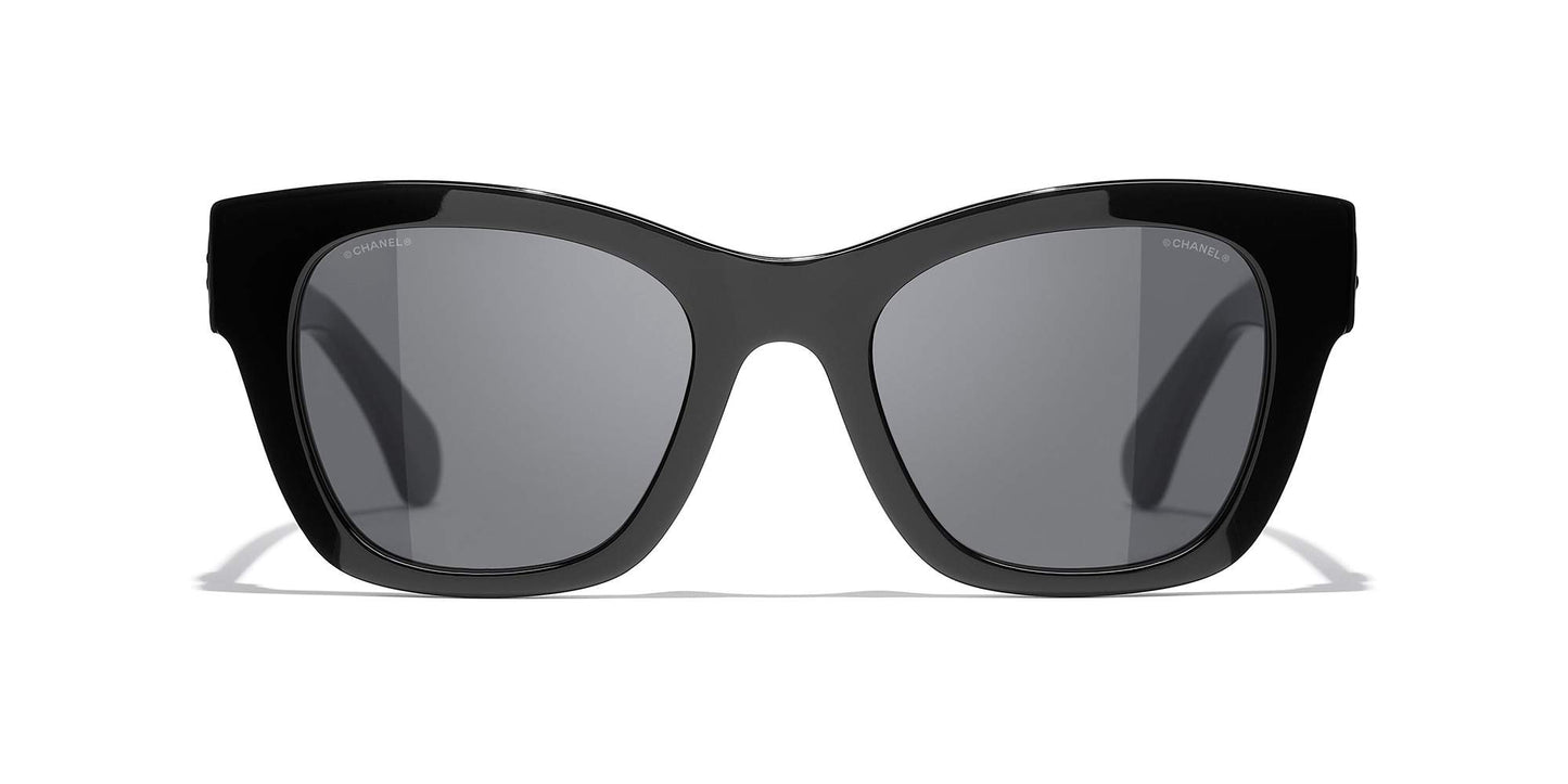 משקפי שמש של שאנל שחור-אפור | CHANEL Square Sunglasses CH5478 Black-Grey