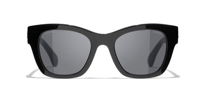 משקפי שמש של שאנל שחור-אפור | CHANEL Square Sunglasses CH5478 Black-Grey
