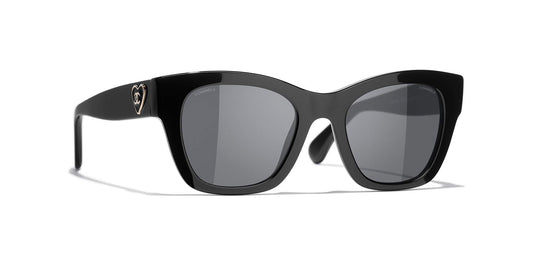 משקפי שמש של שאנל שחור-אפור | CHANEL Square Sunglasses CH5478 Black-Grey