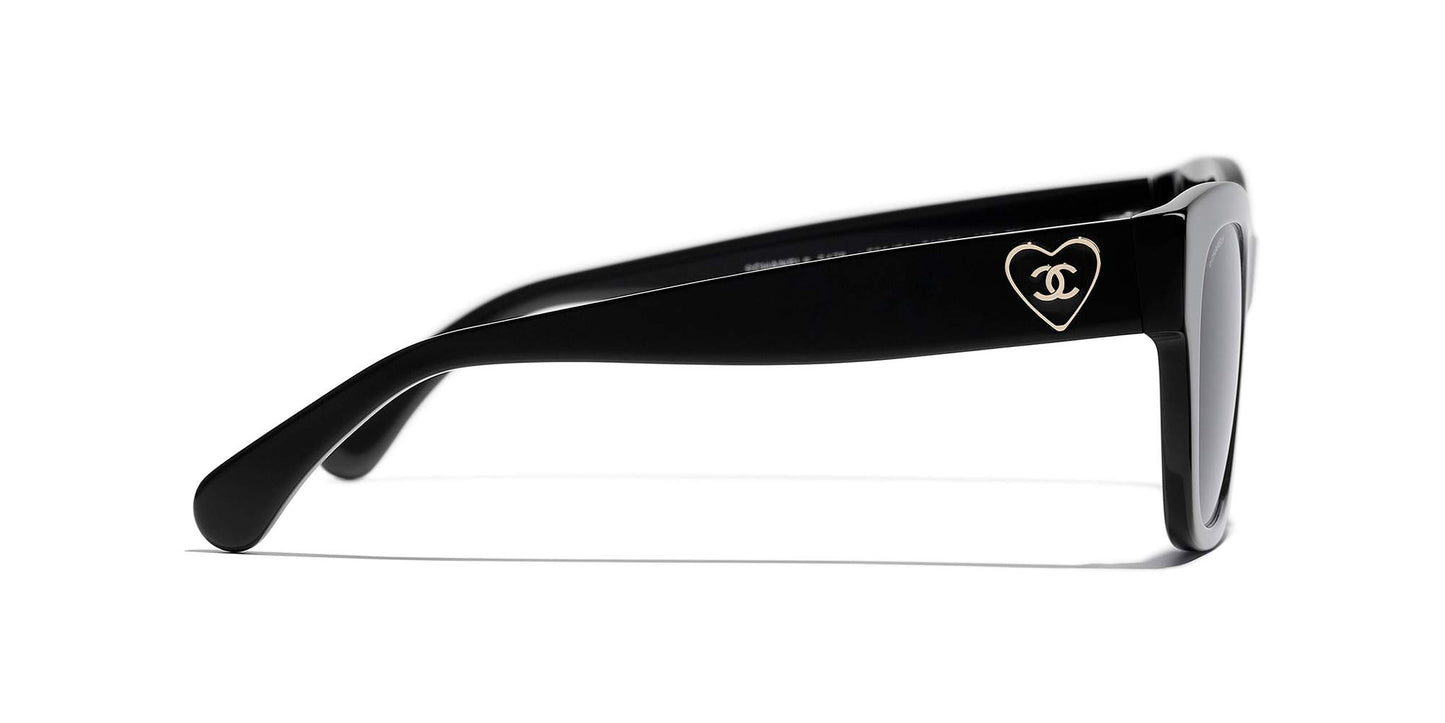 משקפי שמש של שאנל שחור-אפור | CHANEL Square Sunglasses CH5478 Black-Grey