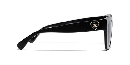משקפי שמש של שאנל שחור-אפור | CHANEL Square Sunglasses CH5478 Black-Grey