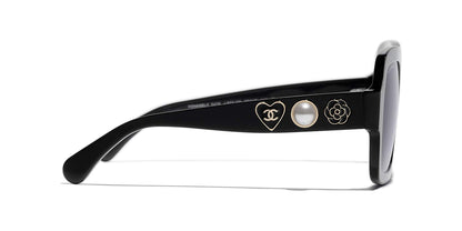 משקפי שמש של שאנל שחור-אפור | CHANEL Square Sunglasses CH5479 Black-Grey