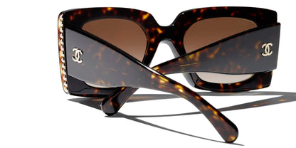 Chanel Square Sunglasses CH5480H Dark Tortoise-Light Brown