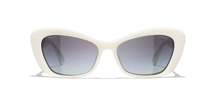 משקפי שמש של שאנל לבן-אפור | CHANEL Cat Eye Sunglasses CH5481H White-Grey