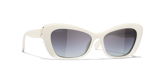 משקפי שמש של שאנל לבן-אפור | CHANEL Cat Eye Sunglasses CH5481H White-Grey